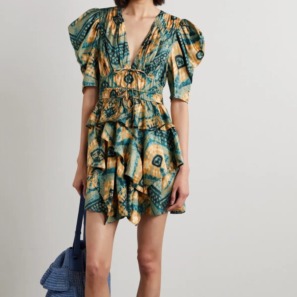 ULLA JOHNSON Zita silk mini dress Sz 8